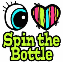 Bright Eye Heart I Love Spin the Bottle Photo Cutout