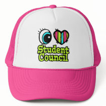 Bright Eye Heart I Love Student Council Trucker Hat