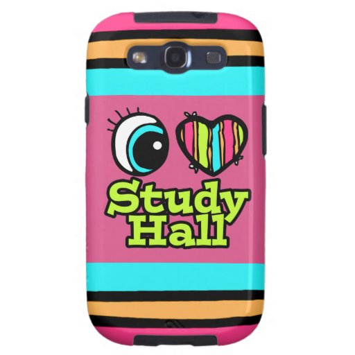 Bright Eye Heart I Love Study Hall Samsung Galaxy S3 Cover