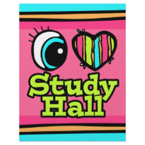 Bright Eye Heart I Love Study Hall Flyer Design