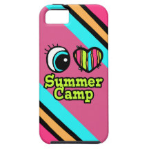 Bright Eye Heart I Love Summer Camp iPhone 5 Cases