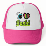 Bright Eye Heart I Love Sushi Hat