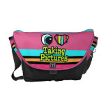 Bright Eye Heart I Love Taking Pictures Courier Bag