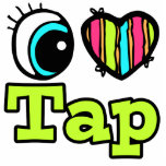 Bright Eye Heart I Love Tap Photo Cutouts
