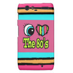 Bright Eye Heart I Love the 80s Motorola Droid RAZR Covers