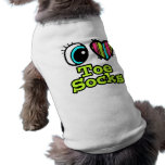 Bright Eye Heart I Love Toe Socks Pet T-shirt