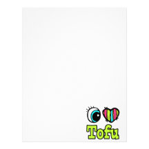 Bright Eye Heart I Love Tofu Letterhead Design