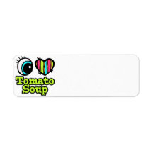 Bright Eye Heart I Love Tomato Soup Return Address Labels