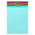 Bright Eye Heart I Love Trig Customized Stationery