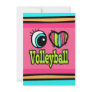 Bright Eye Heart I Love Volleyball Custom Announcement