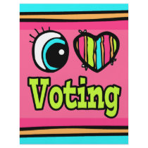 Bright Eye Heart I Love Voting Flyers