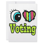 Bright Eye Heart I Love Voting Invite