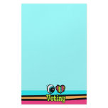 Bright Eye Heart I Love Voting Custom Stationery