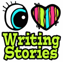 Bright Eye Heart I Love Writing Stories Photo Cutout
