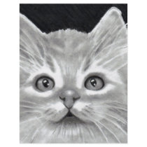 BRIGHT-EYED CAT IN PENCIL: ART flyers