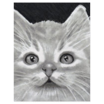 BRIGHT-EYED CAT IN PENCIL: ART letterhead