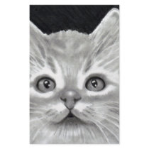 BRIGHT-EYED CAT IN PENCIL: ART stationery