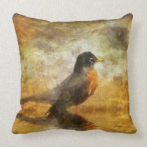Bright Eyed Robin by Lois Bryan pillows