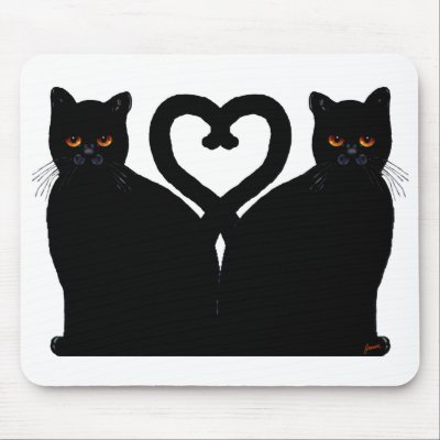 Bright Eyes Heart Mouse Mats by Jaenne