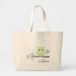 Bright Eyes Owl in Tree Canvas Bags