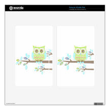Bright Eyes Owl in Tree Kindle Fire Decal