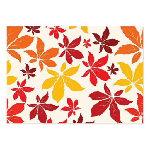 Bright Fall Leaves Wedding Charity Favor Card Business Card Templates (back side)
