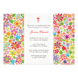 Bright Floral First Communion Personalized Invites invitations