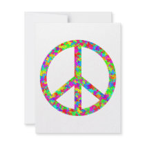 Bright Floral Peace Announcements