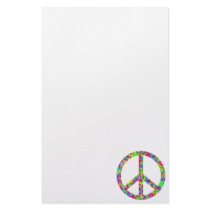 Bright Floral Peace Stationery Paper