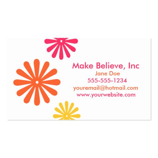 Bright Flower Business Card (front side)