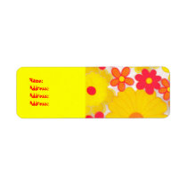 Bright Flowers Address Labels labels