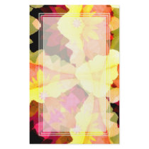 Bright Flowers Blank Stationery
