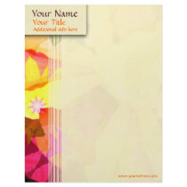 Bright Flowers Custom Letterhead