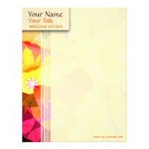 Bright Flowers Custom Letterhead