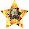 Bright Flowers Custom Photo Star Ornament photo sculptures