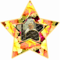 Bright Flowers Custom Photo Star Ornament Acrylic Cut Outs