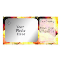 Bright Flowers PhotoCard Template Custom Photo Card