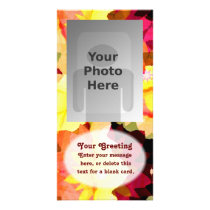 Bright Flowers Vertical PhotoCard Template Personalized Photo Card