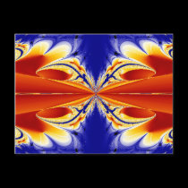 Bright Fractal Postcard postcards