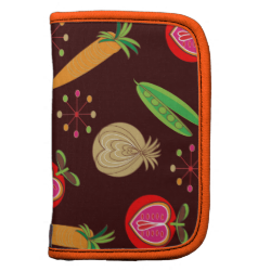 Bright Fresh Retro Fruit And Vegetables Pattern Planner