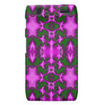 bright fuchsia pink green fractal abstract droid RAZR cover