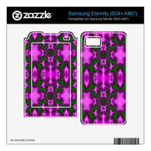 bright fuchsia pink green fractal abstract skin for samsung eternity