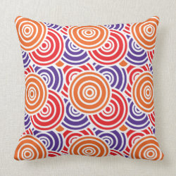 Bright Fun Concentric Circle Pattern Gifts Throw Pillow
