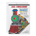 Bright Fun Kid Train Invitation invitation