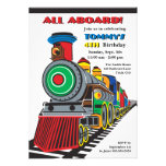 Bright Fun Kid Train Invitation