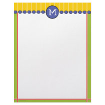 Bright, Fun, Polka Dot Monogram Paper letterhead by lovescolor Bright, Fun, Polka Dot Monogram Paper letterhead