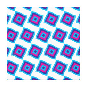 Bright Funky Geometric Diamond Scribble Pattern Gallery Wrapped Canvas