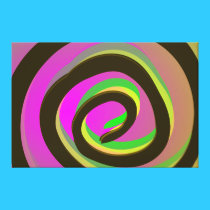 Bright Funnel Swirl Abstract Art On Canvas canvas prints