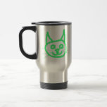 Bright Green Cat. Mugs