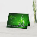 Bright Green Christmas card